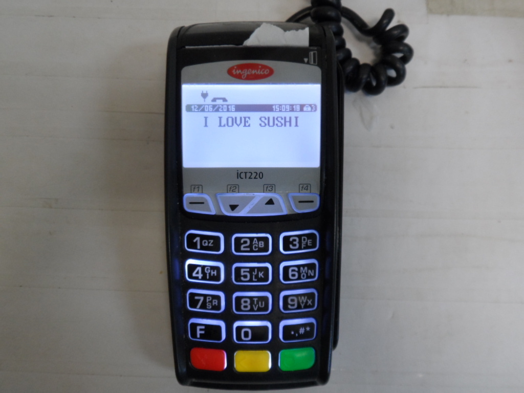 Ingenico ICT220 Credit Card Terminal with Chip Reader **AS IS (8343-1 C1F)
