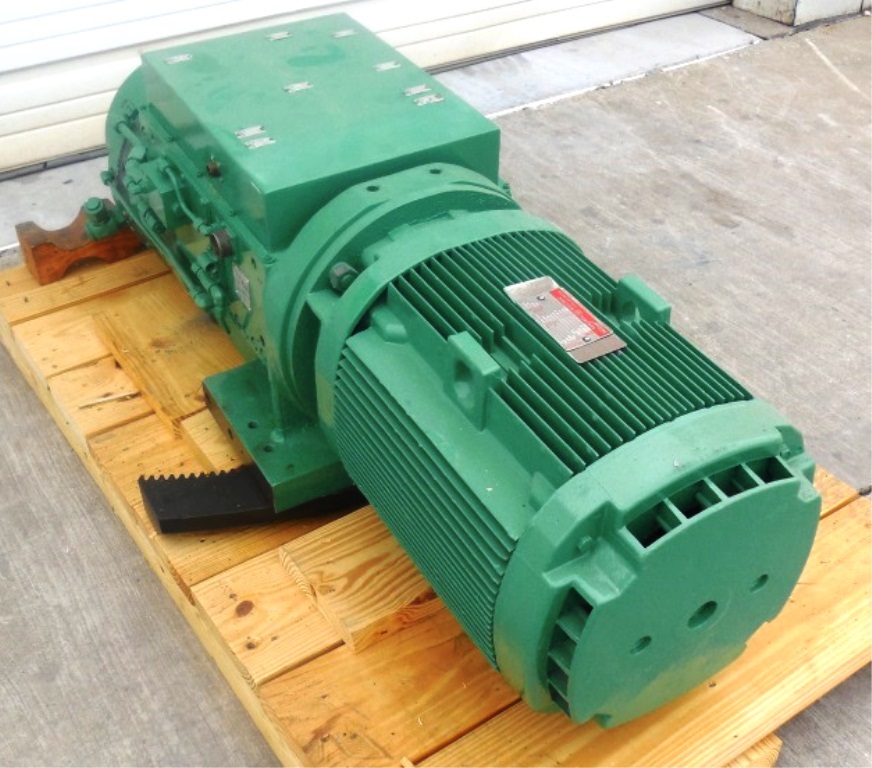 CORCOM MAG CARRIER SPINDLE K-411323R6081M, W/ GE MOTOR 5KAF286DL200AV, 30 HP