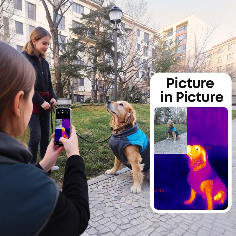 320*240 X³IR Resolution P1 Thermal Imaging Camera IOS&Android 600℃ Type-C 25Hz