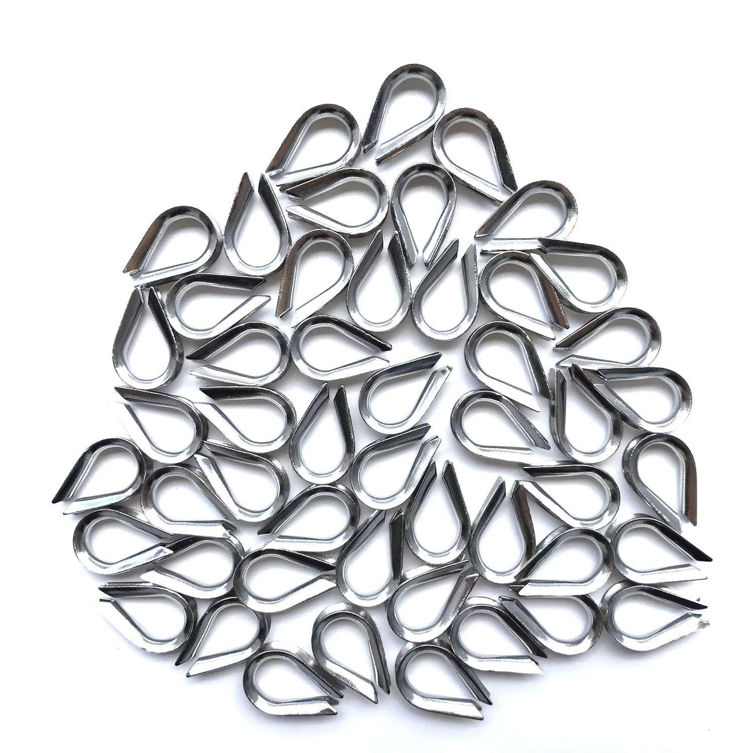 M3 Stainless Steel Thimbles for 1/8 Inches Diameter Wire Rope 50 PCS
