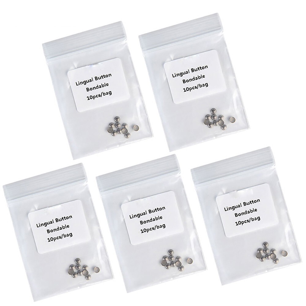 AZDENT Dental Orthodontic Lingual Button Bondable Round 10Pcs/Kit