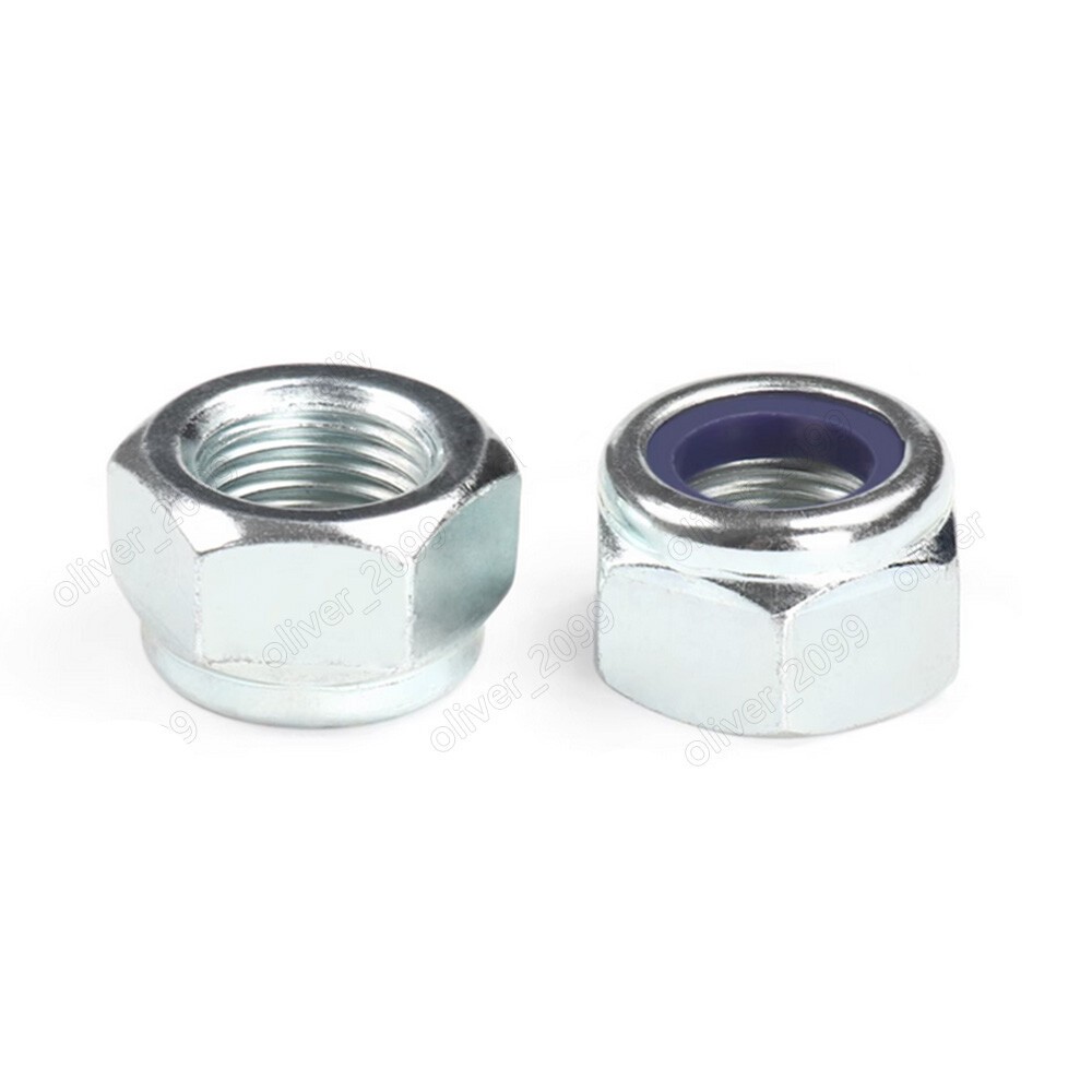 Galvanized Steel DIN985 Nylon Insert Lock Nuts Hex Nylock Nuts M3M4 M5 M6 M8-M24