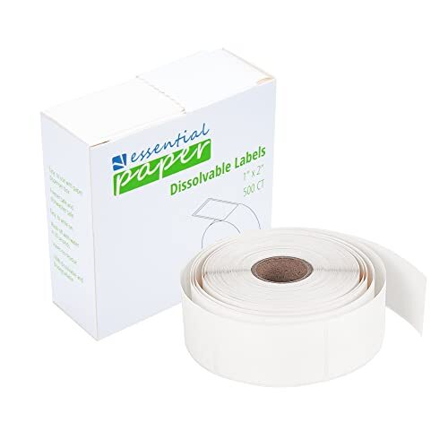 500Pcs 2×1 Inch Dissolvable Blank Labels for Glass Metal Plastic Food Containers