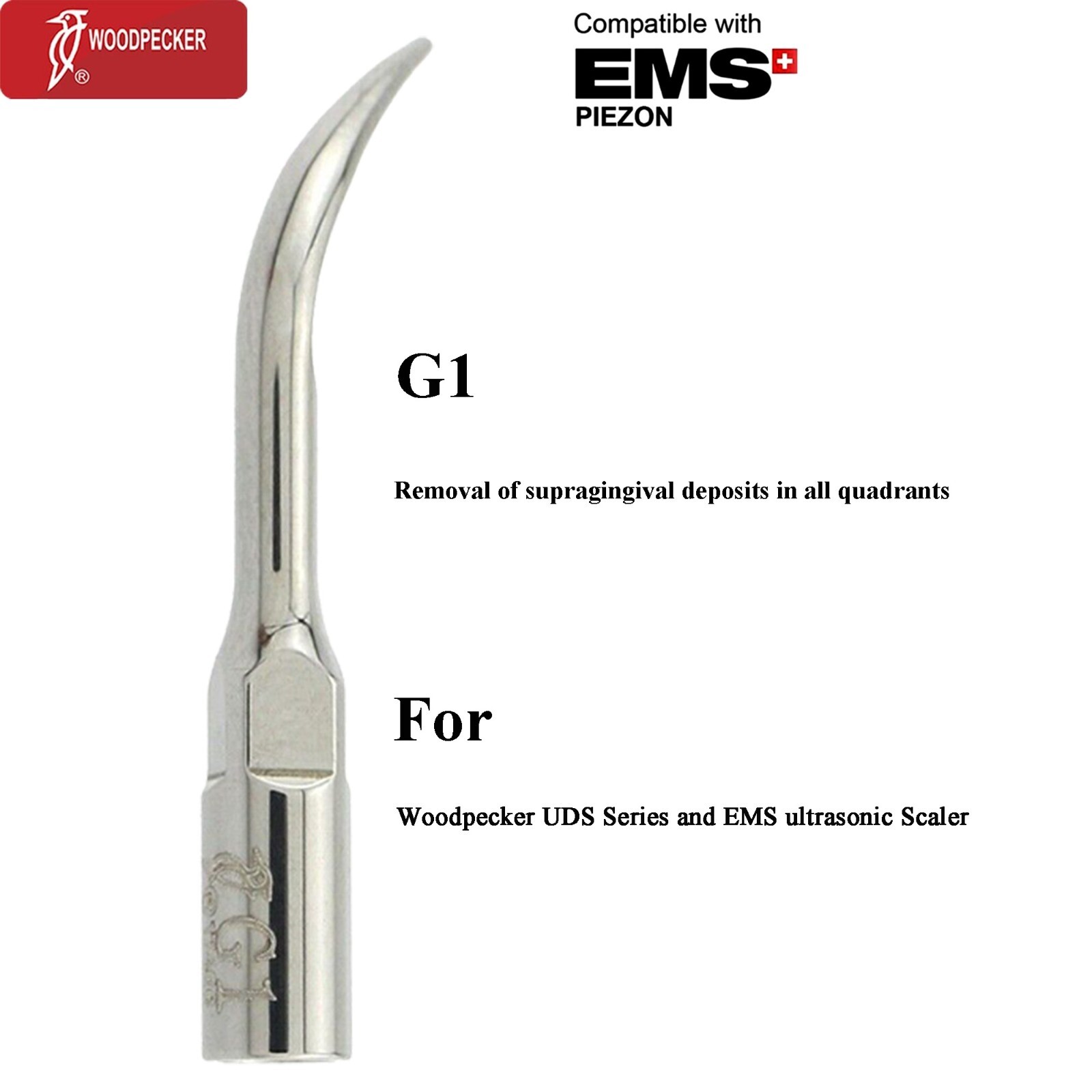 Woodpecker Dental Ultrasonic Scaler LED Handpiece HW-5L For EMS Tip G1 G4 P1 P3