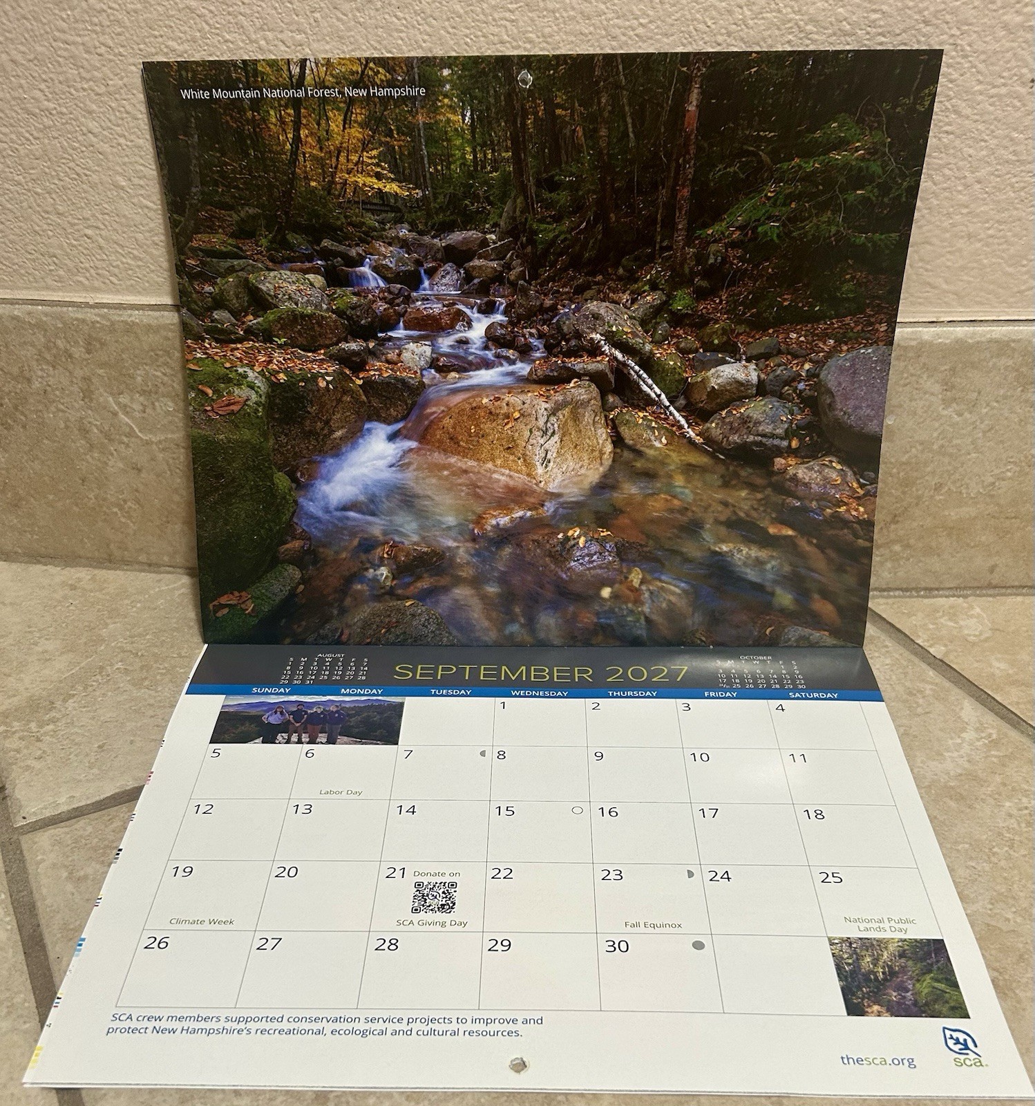 Student Conservation Association 2027 Wall Calendar~Scenic Photos~10.75 x 8.5