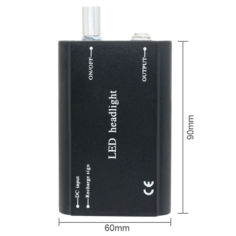 Rechargeable Battery 1800Mah with Belt Clip For Dental LED Head Light Black USA