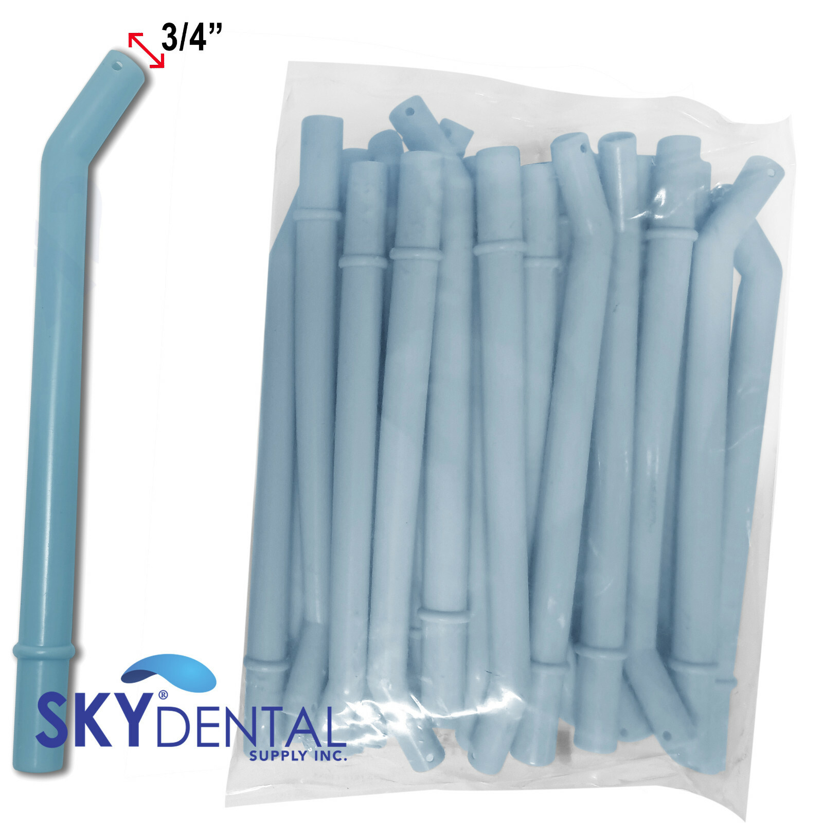 up to 300 Suction Tips Dental Aspirator Blue Surgical Tip X Large size 3/4″