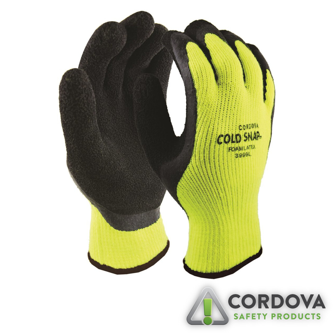 Cordova 3999 Cold Snap Insulated Thermal Liner Latex Grip Gloves (Pick Pairs)