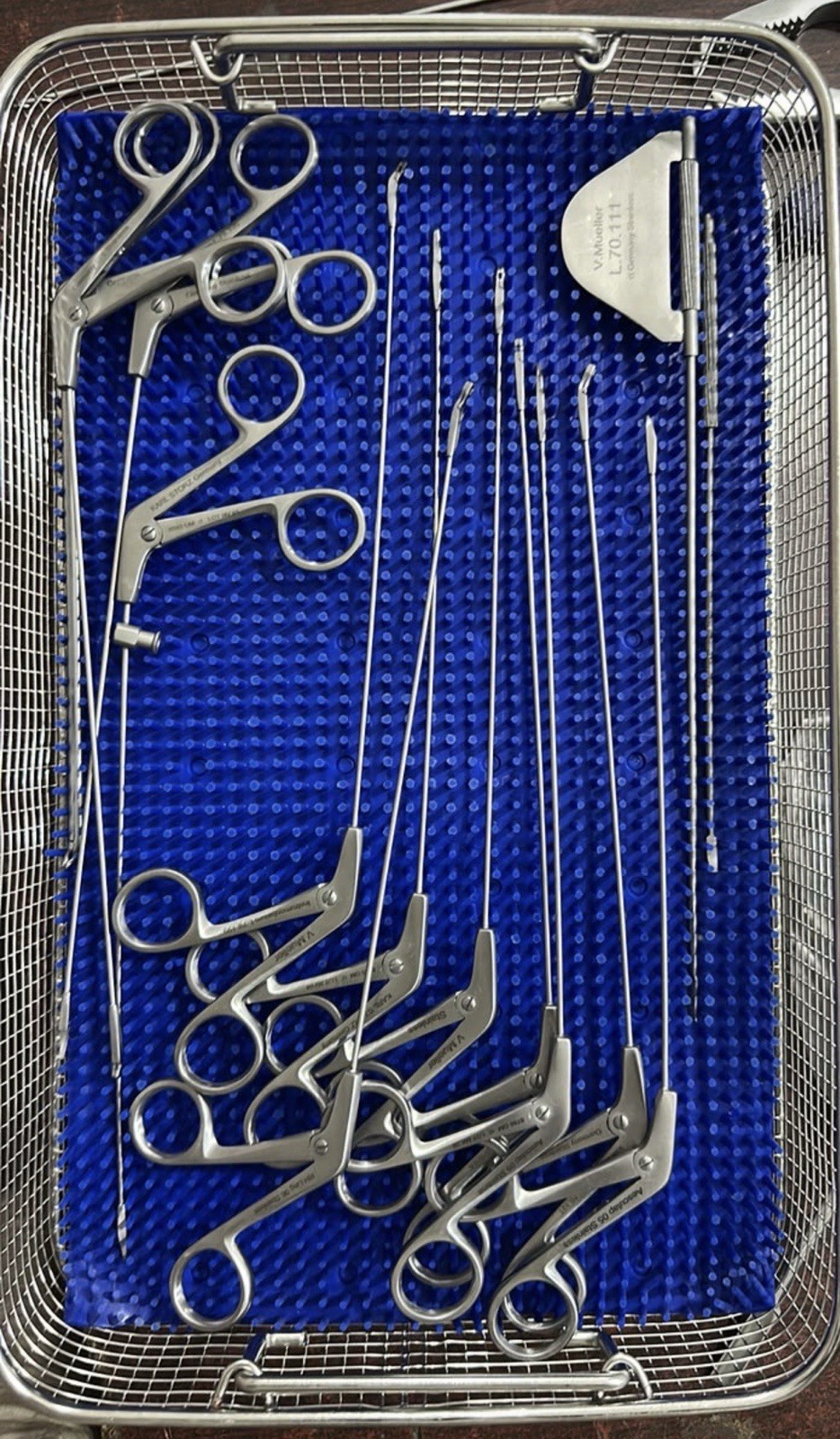 Karl Storz Pilling Laryngeal Instrument Set 14Pc ENT Airway w/Sterilization Tray
