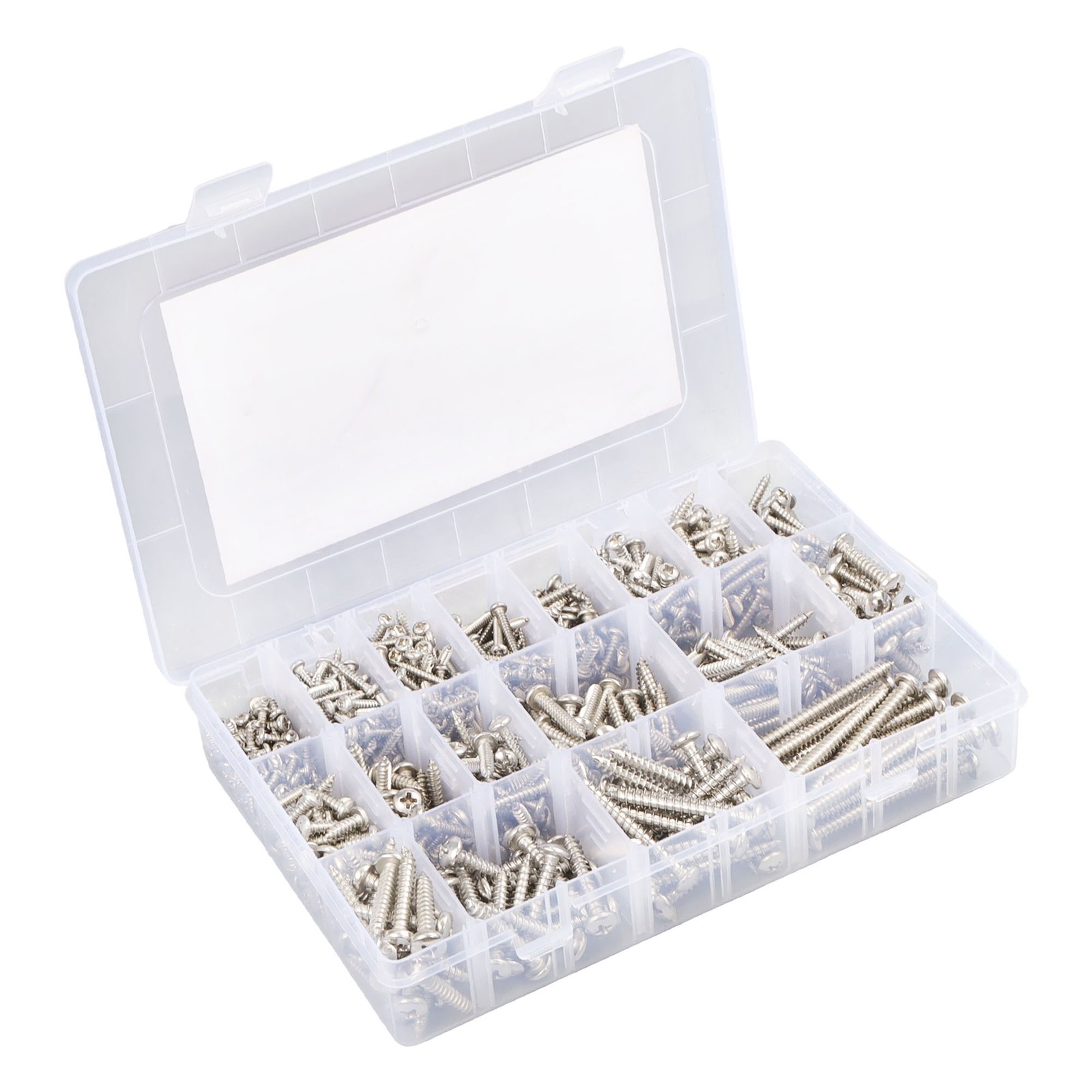 780 Pcs Pan Head Sheet Metal Screws Assortment Kit #4#6#8#10 Stainless
