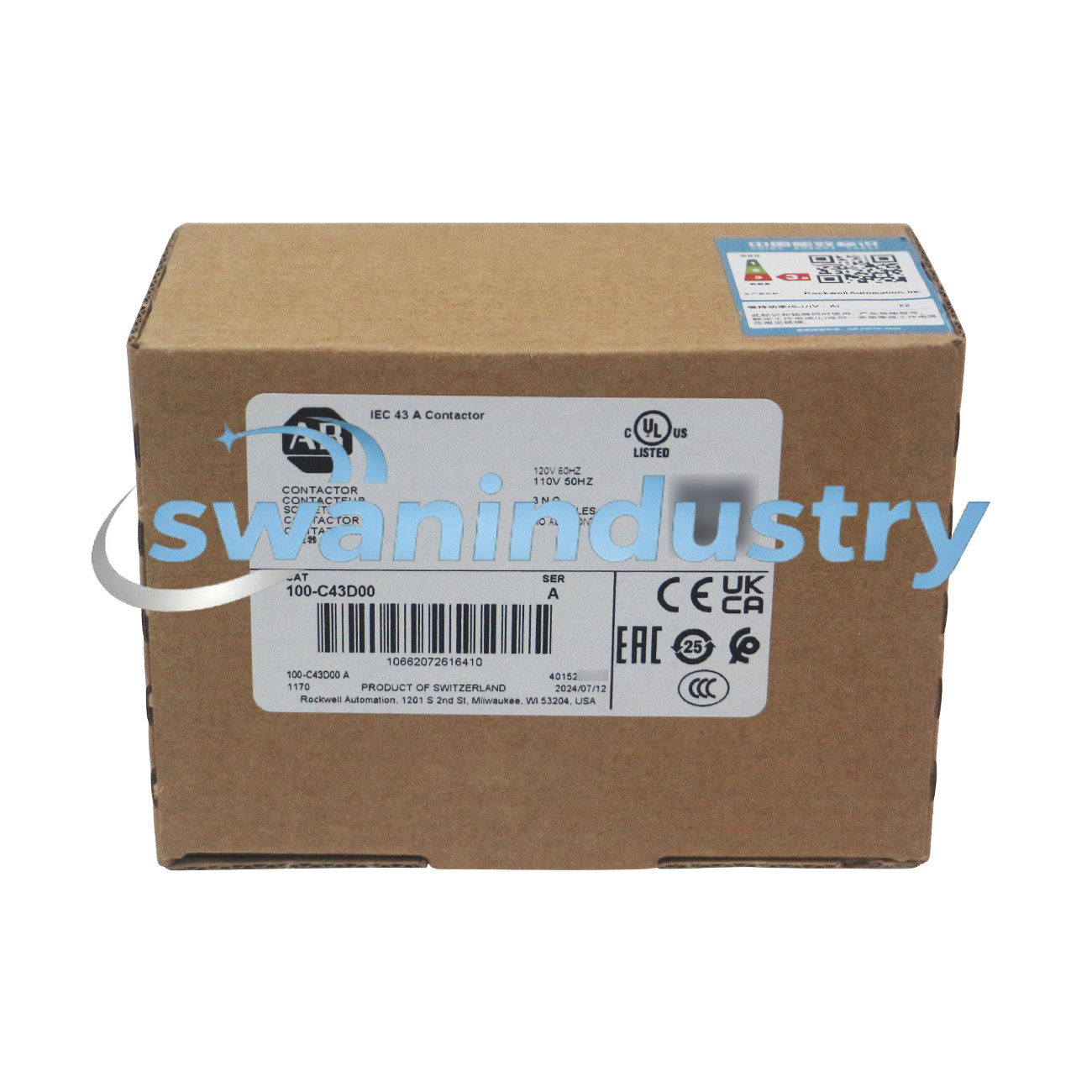 Brand New 100-C43D00 Allen Bradley 100-C IEC 43 A Contactor Screw Terminals