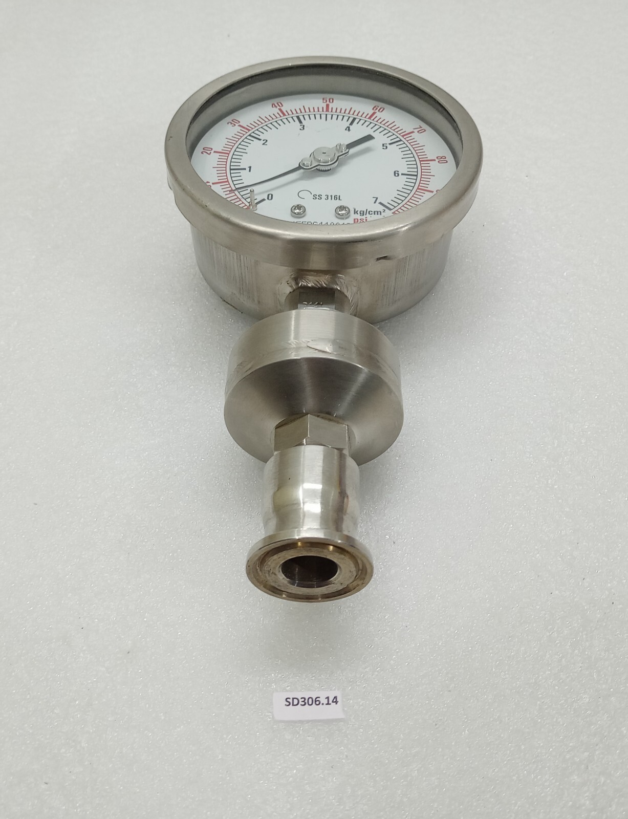 Baumer Pressure Gauge 0 TO 100 PSI 1155PG140012