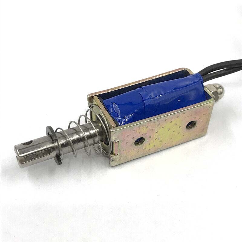 Micro DC Solenoid Valve Electromagnet DC 12V Spring Push-Pull Through Type 5pcs