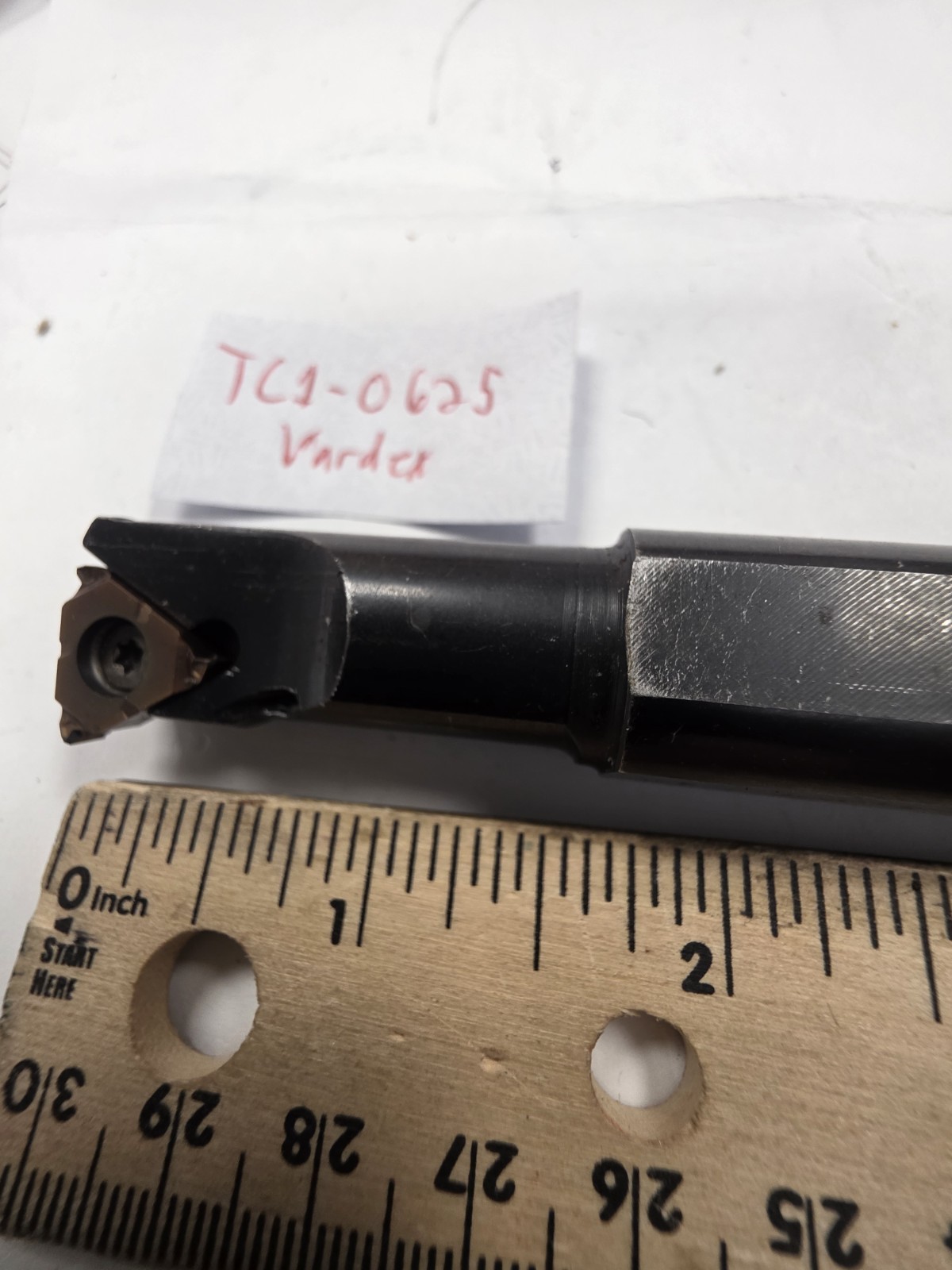 VARDEX INDEXABLE ID THREAD BAR NVRC 0625-3 065/679 ISRAEL .75 Shank, used