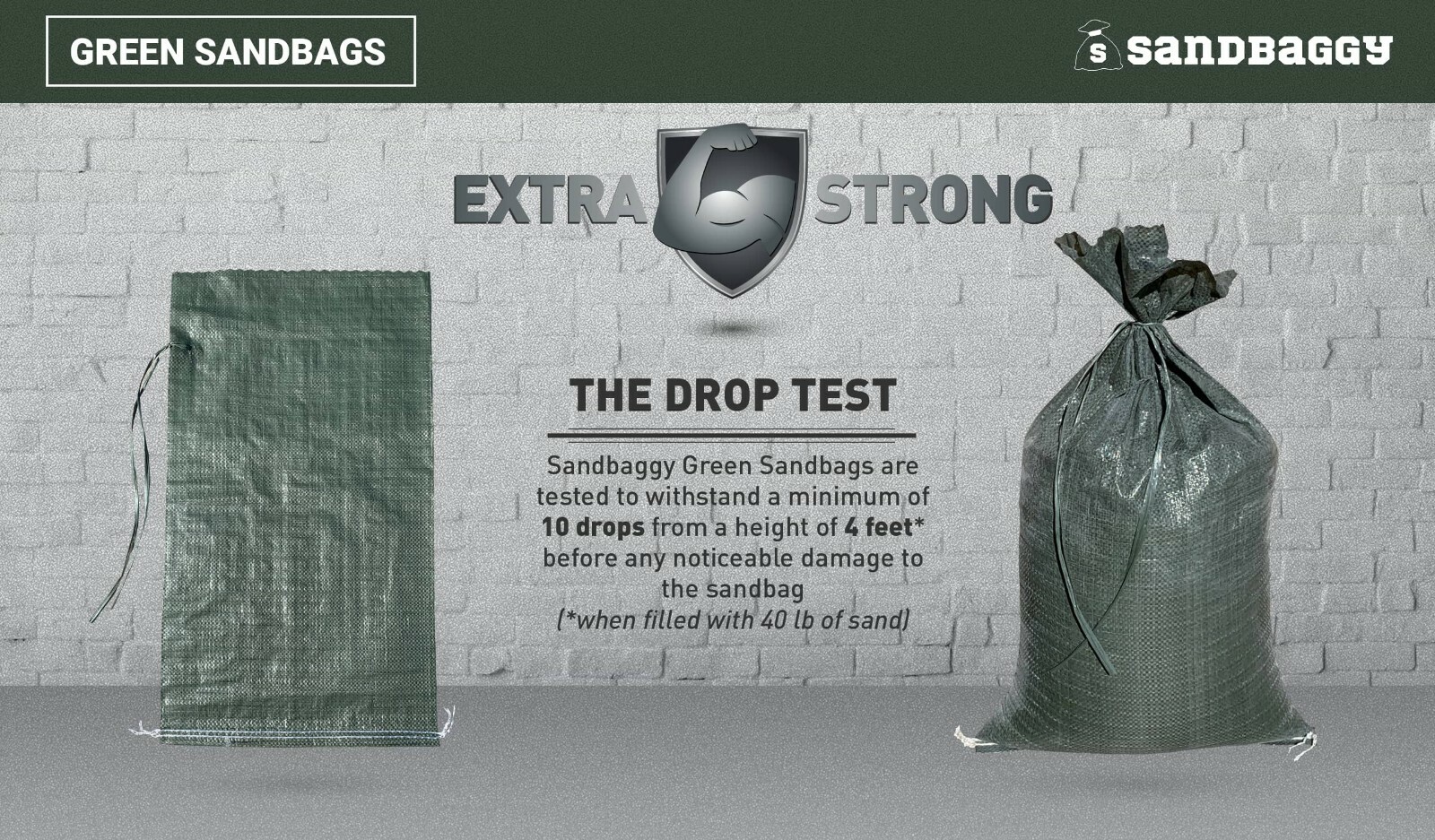 Sandbaggy 50 Green Empty Sandbags For Sale 14×26 Sandbag Sand Bags Bag Poly