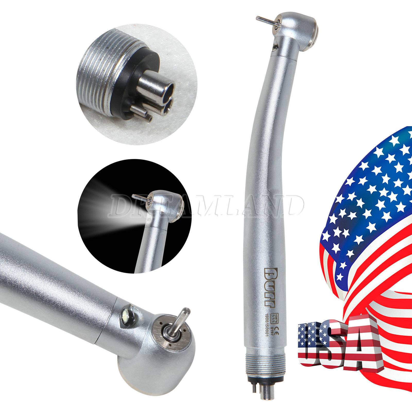 Dental Pana Max LED Self-Power E-generator Fiber Optic High Speed Handpiece 4H