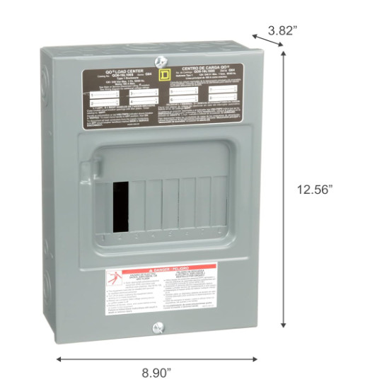 NEW UNUSED SQUARE D QO LOAD CENTER QO8-16L100S 100A 8 Spaces 16 Circuits
