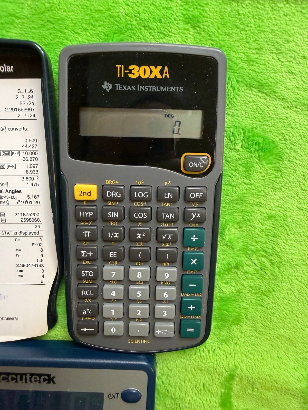 Texas Instruments TI-30XA Scientific Calculator w/ Cover Excellent