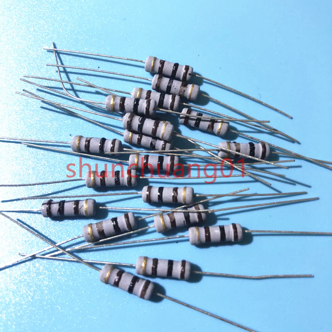 100Pcs 1W Carbon Film Resistor ±5% 1K -910K 1 KΩ – 910 KΩ 10K 100K 1M 2.2M 47K