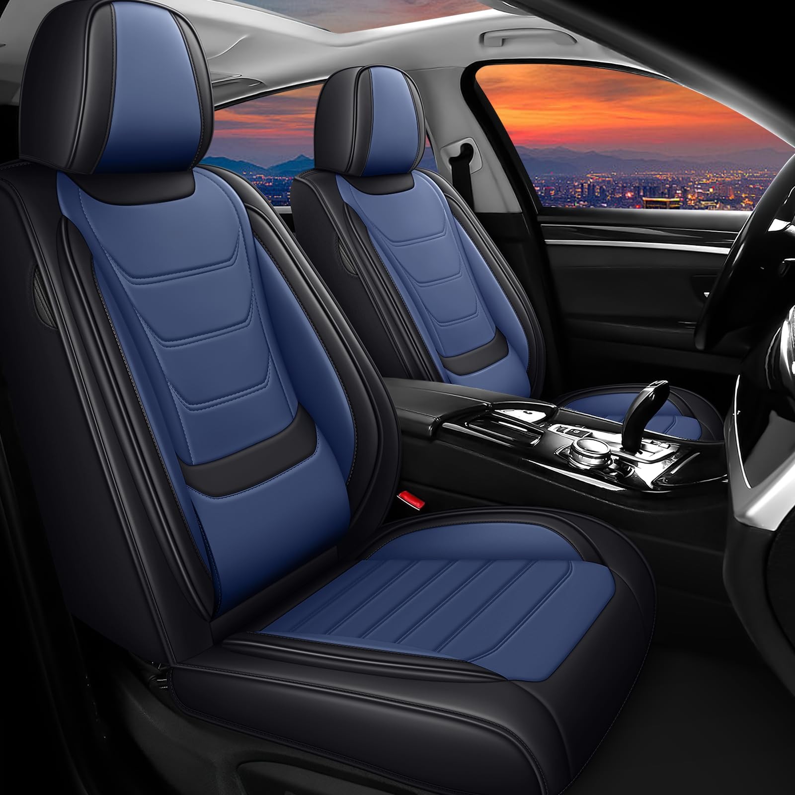 Corolla Cross 2022-2026 Seat Covers Front Set Blue Black Waterproof
