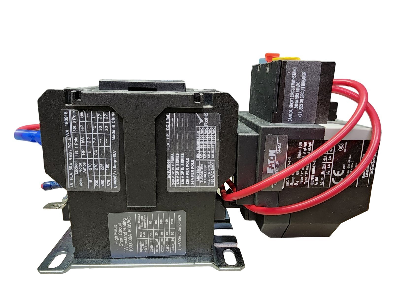 Eaton A27CNE45A040 Definite Purpose Starter 45A 3‑Phase 120V Coil | IEC/DP Conta