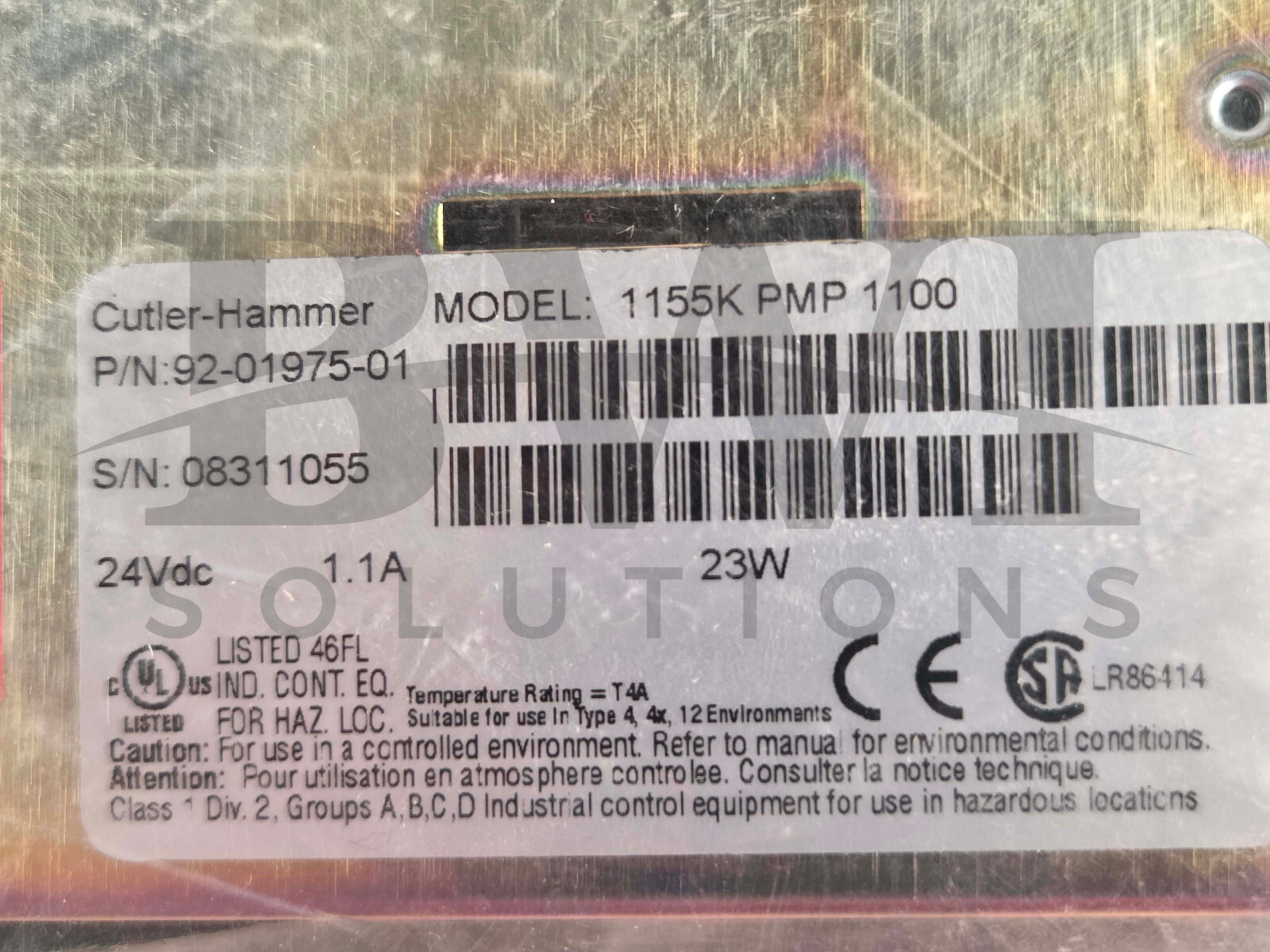 NEW Eaton Cutler Hammer 1155K-PMP-1100 PanelMate Pro LT 92-01975-01 1155KPMP1100