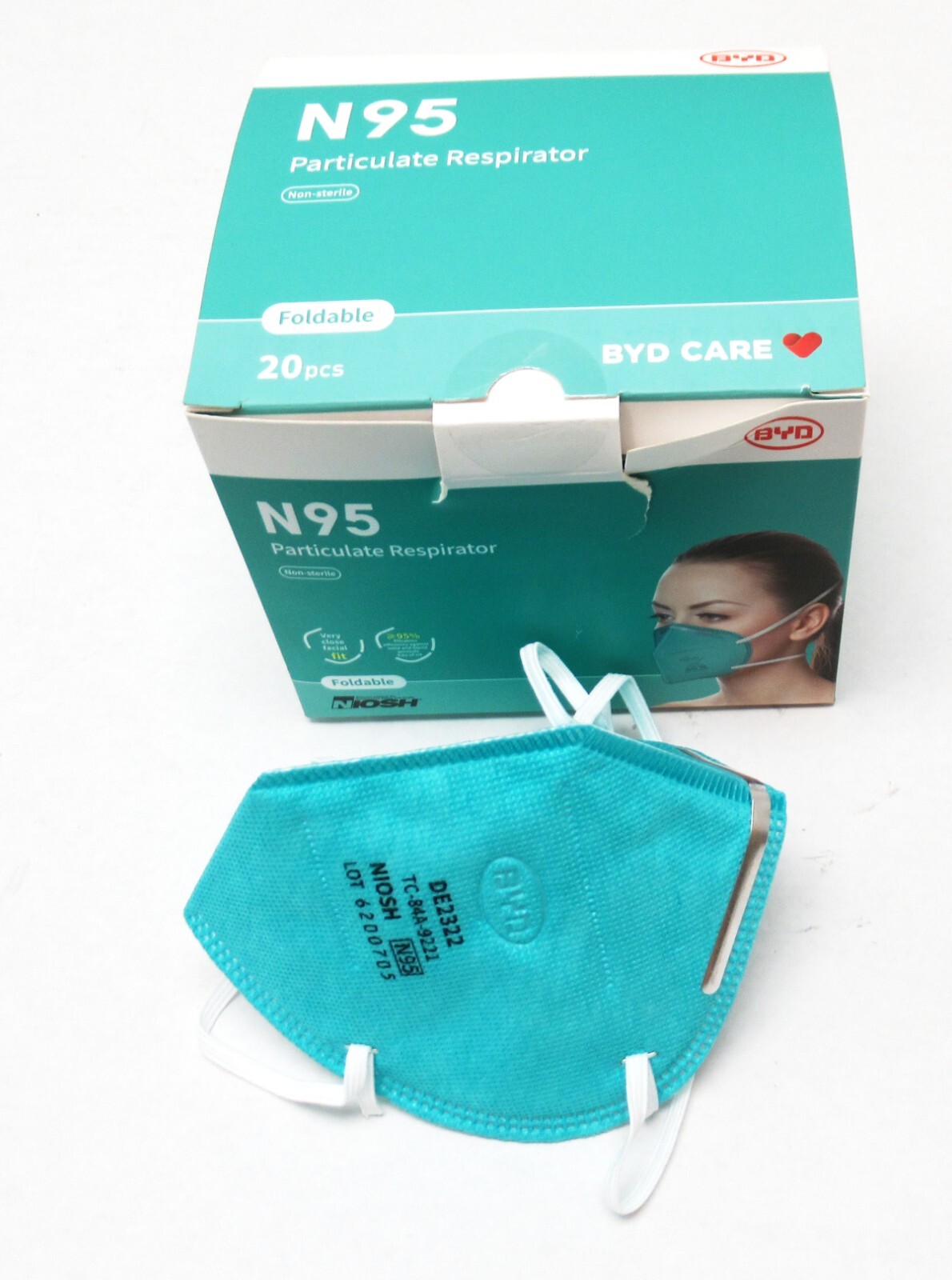 N95 Face Mask Medical Respiratory Protection for 95% Filtering Efficiency Level