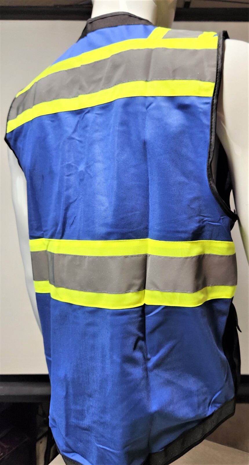 Class 1 High Visibility Reflective BLUE OR RED Safety Vest with ID Pocket