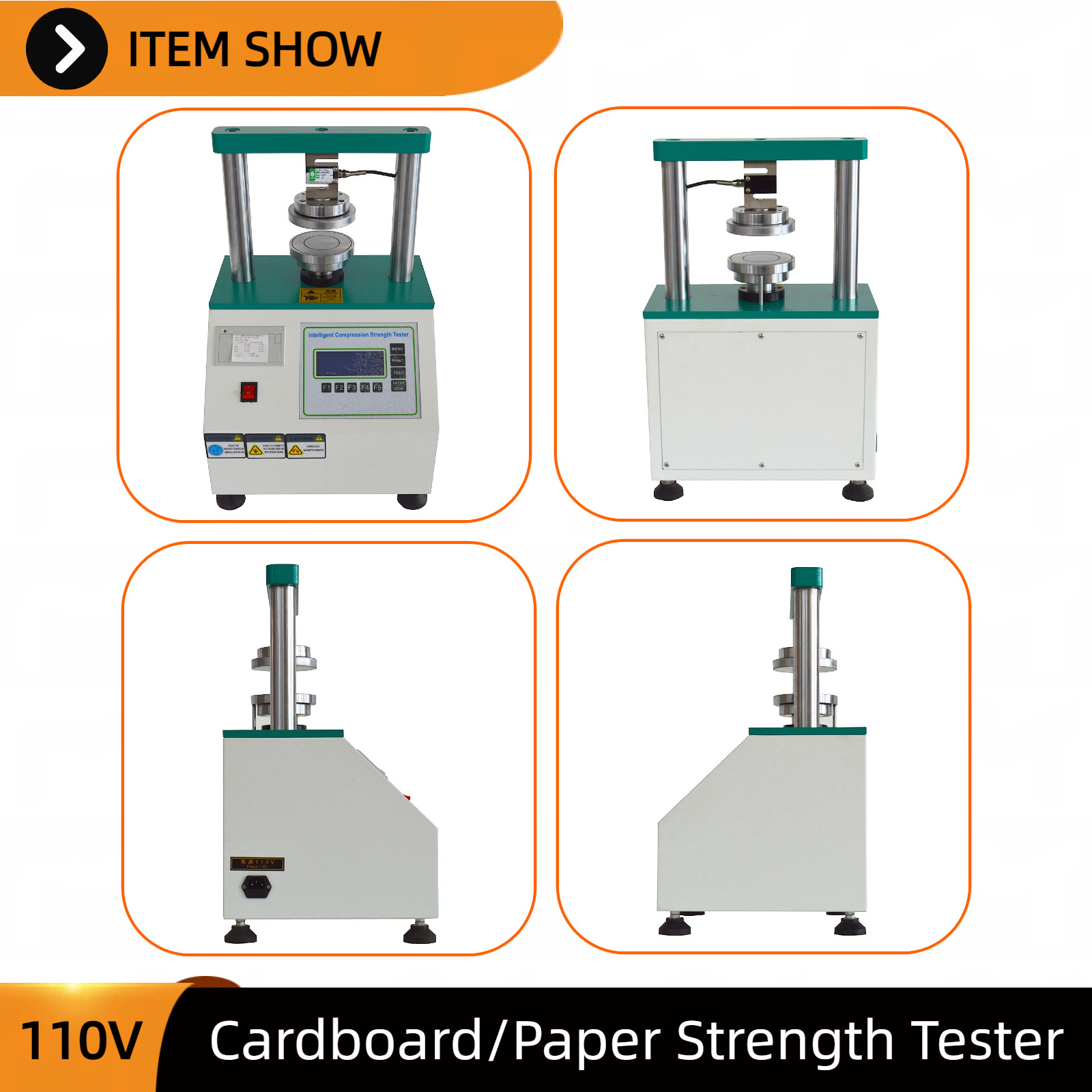 Paperboard Strength Testing Machine 110V 200W for Edge/Ring Crush & Burst Tests
