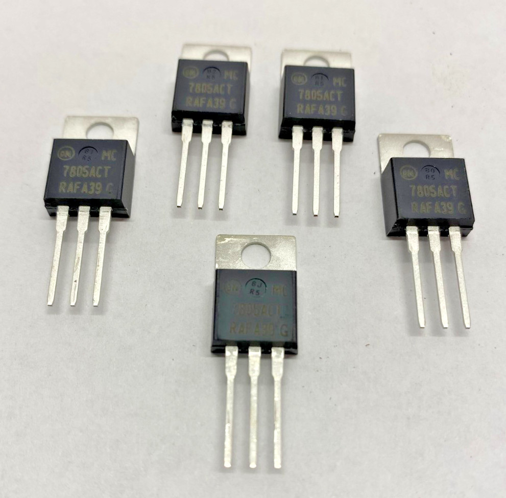 5 pcs Op Amp Linear Voltage Regulator MC7805ACT 5V 1A