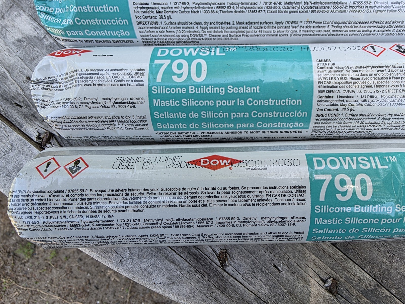 (10) DOWSIL 790 ( Bronze )Silicone Building Sealant Sausage Pack Silicone