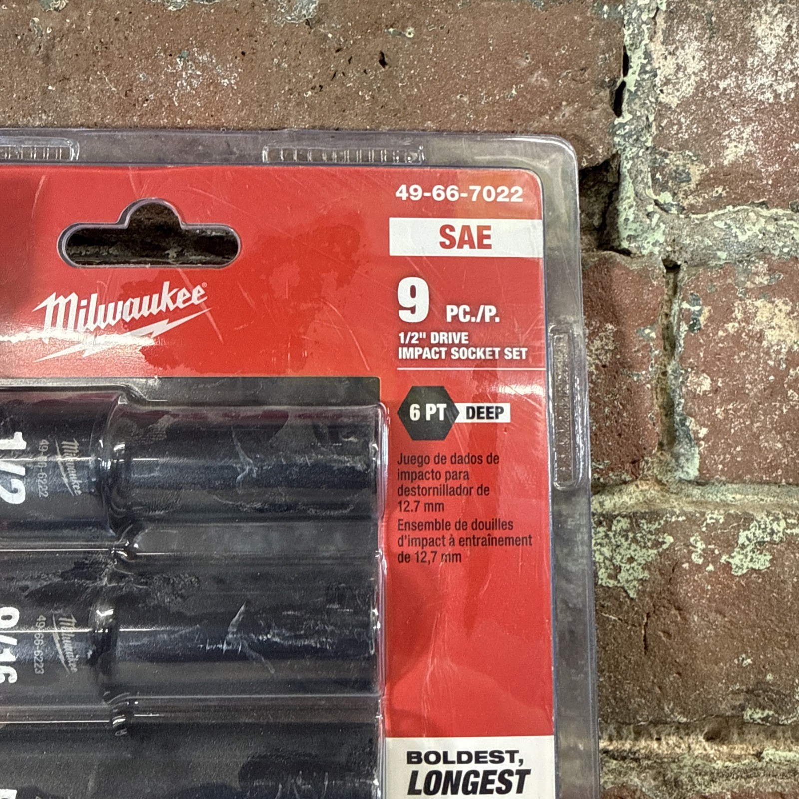 Milwaukee 49-66-7022 9PC SHOCKWAVE Impact Duty™ 1/2″ Drive SAE Deep Socket Set