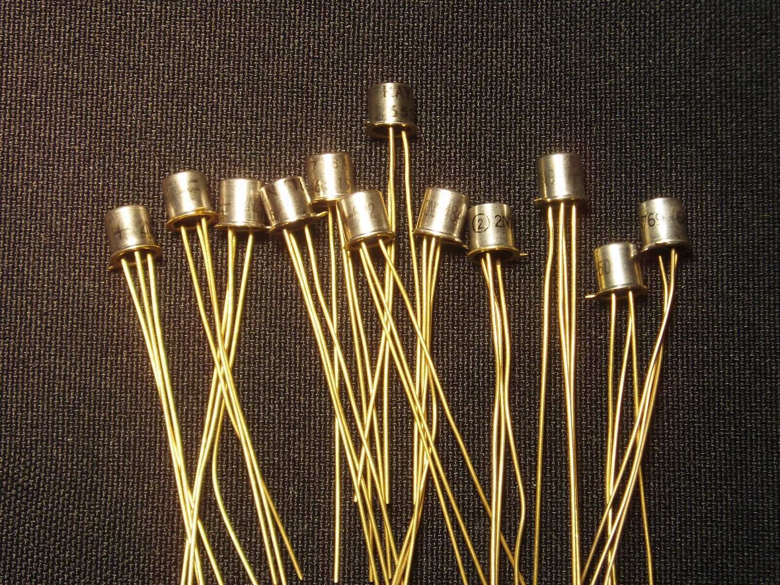 Vintage Gold Plated Transistors, See List, Most Mil-Spec, 100% Guaranteed & NOS