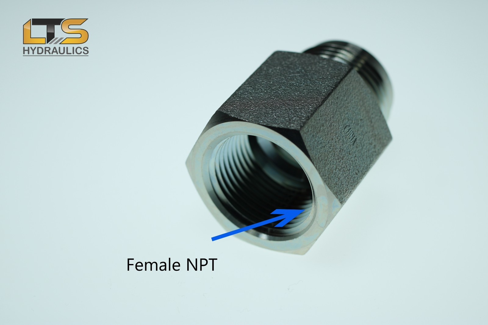 3/8″ Male JIC x 3/8″ Female NPT Pipe Adapter 2405-06-06 Zinc Coated Steel