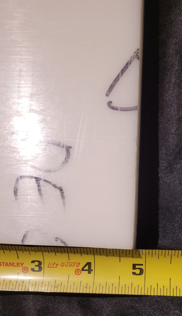 Delrin 1 1/4 x 4 3/4 x 12 (1.250x 4.750 x 12.000) INV#X-101