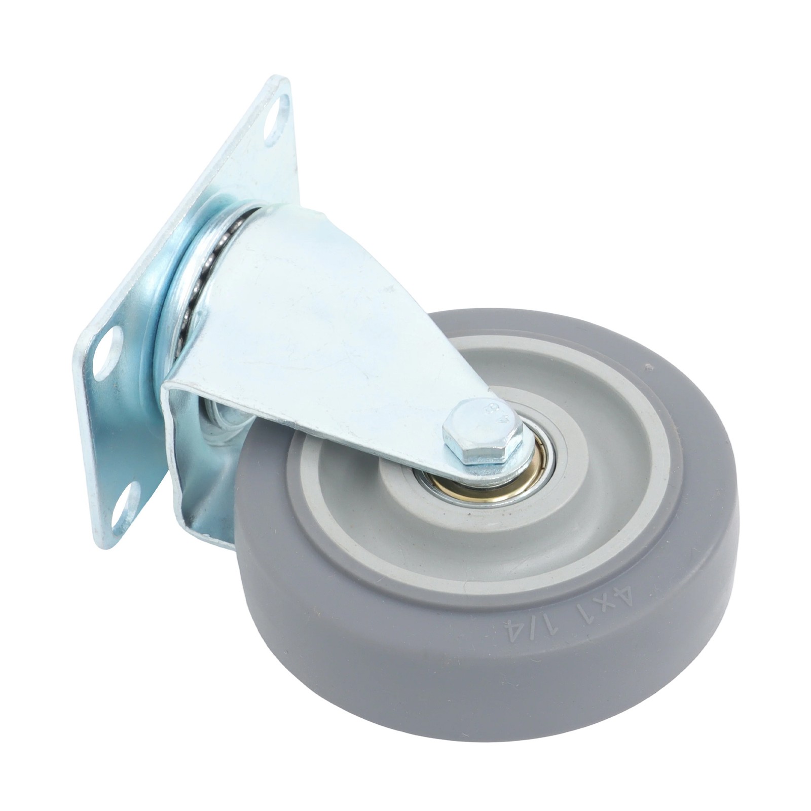 4 Pack Grey 4 Inch Swivel Caster Wheels 1200 Lbs Heavy Duty With Diagonal Bar