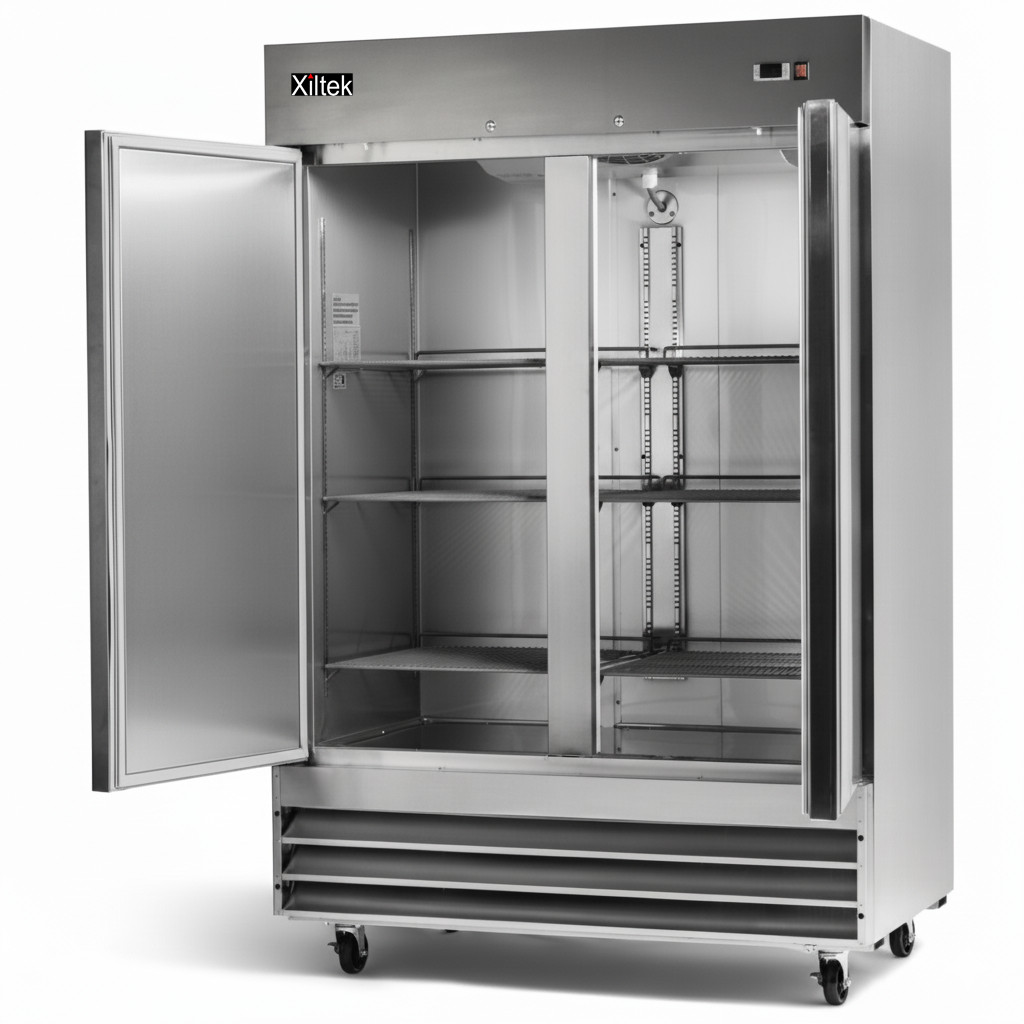 New Xiltek 54″ Commercial Freezer All Stainless Steel Reach In Two Section