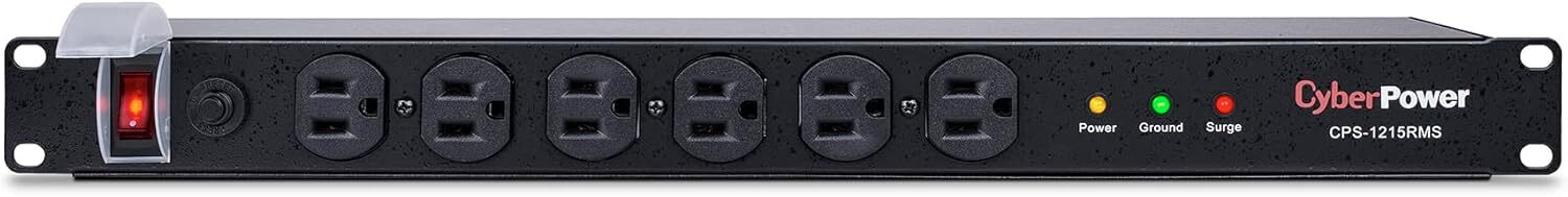 CyberPower CPS1215RMS 120V/15A 12 Outlets 1U Rackmount Surge Protector