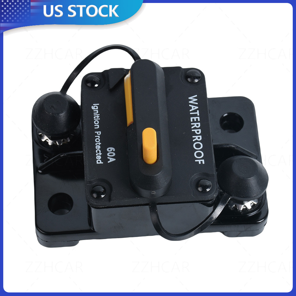 30A-300A Amp Waterproof Circuit Breaker Auto/Marine/Solar 12-48V DC Manual Reset