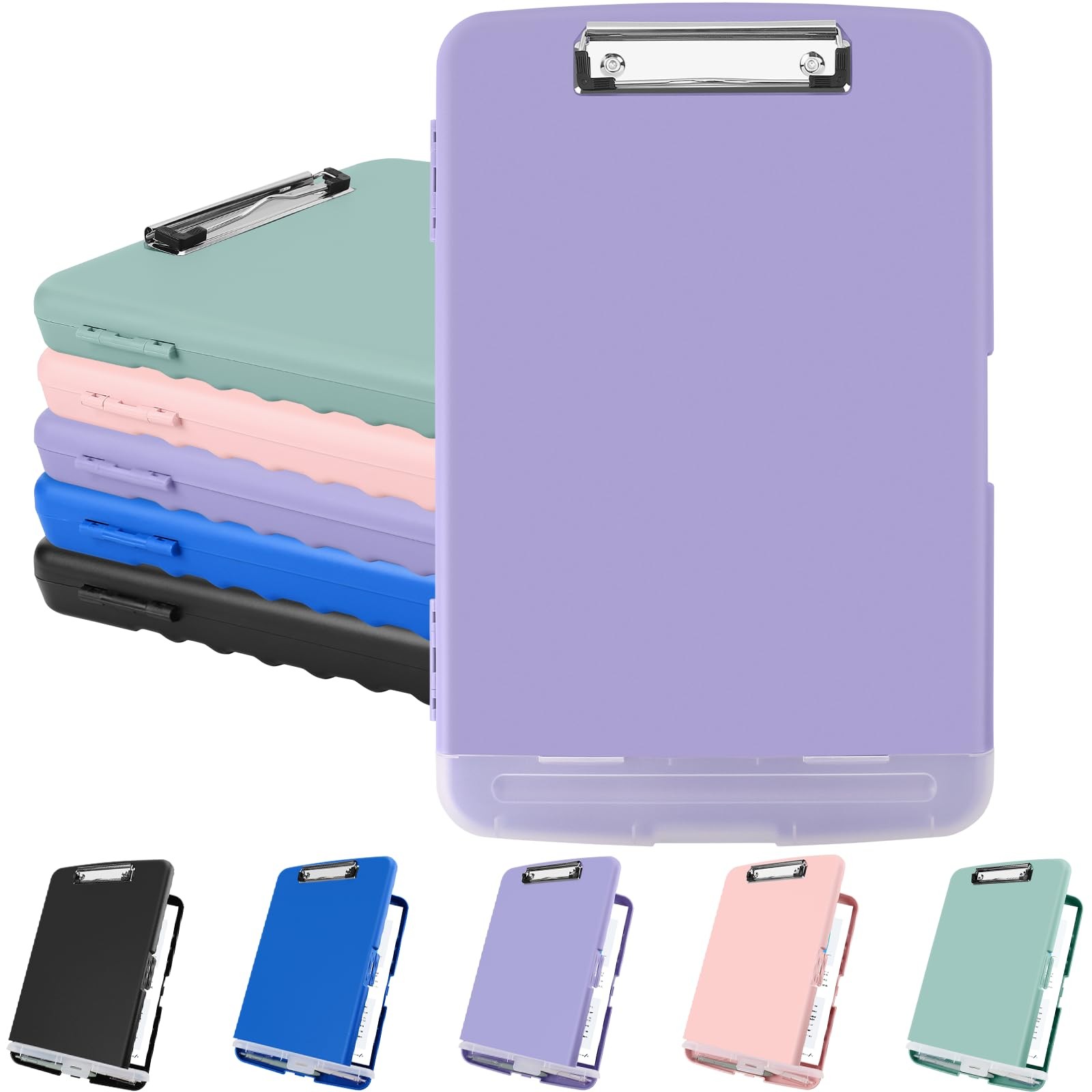 Meiikun Clipboard with Storage, 14.4 x 9.8 x 1.2 inches, Lavender Purple