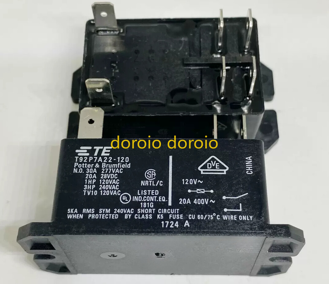 1Pc Power Relay 6Pins DPST-NO New T92P7A22-120 120VAC 30A