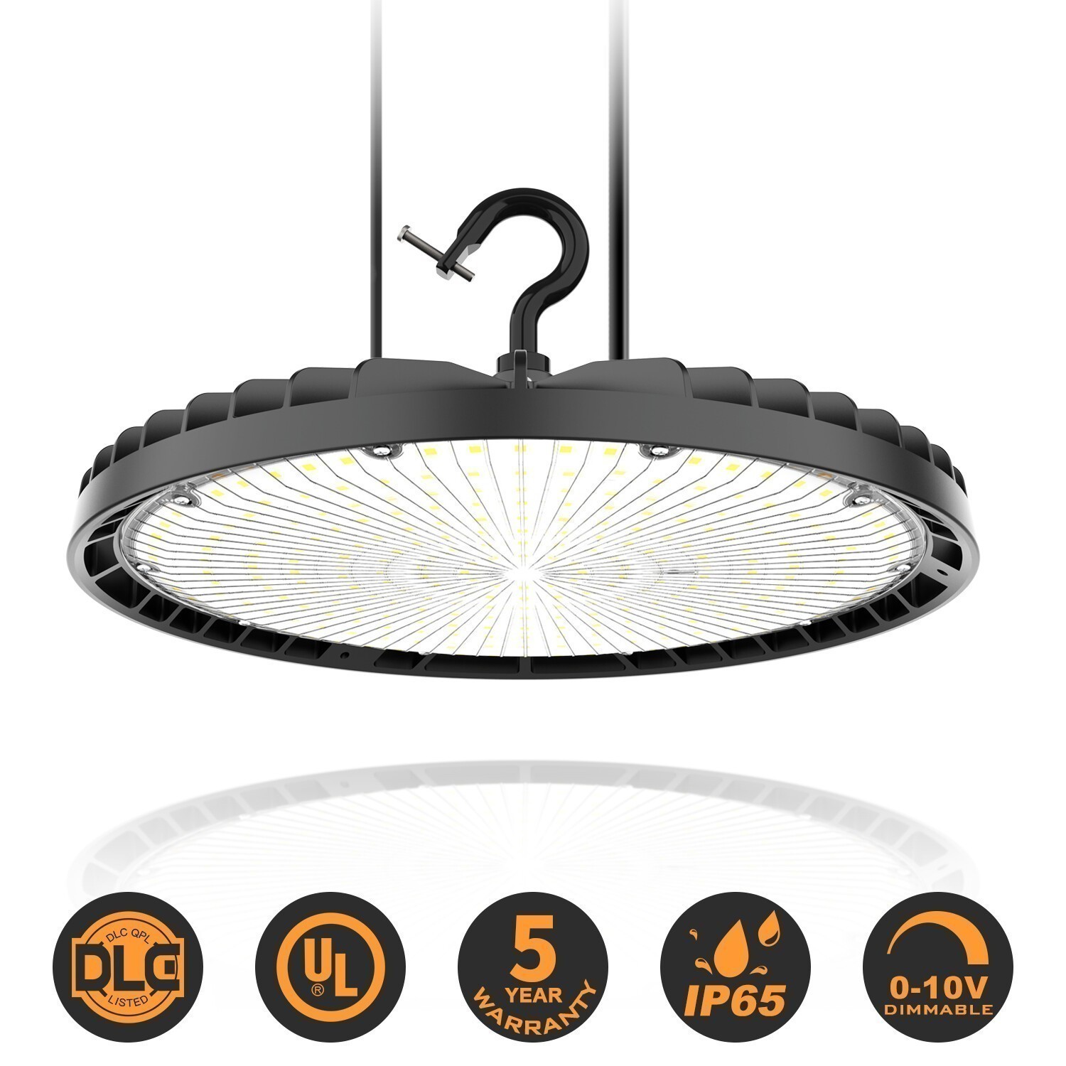 150W UFO High Bay Light 21000lm Commercial Warehouse Lighting (Eqv.600W MH/HPS)