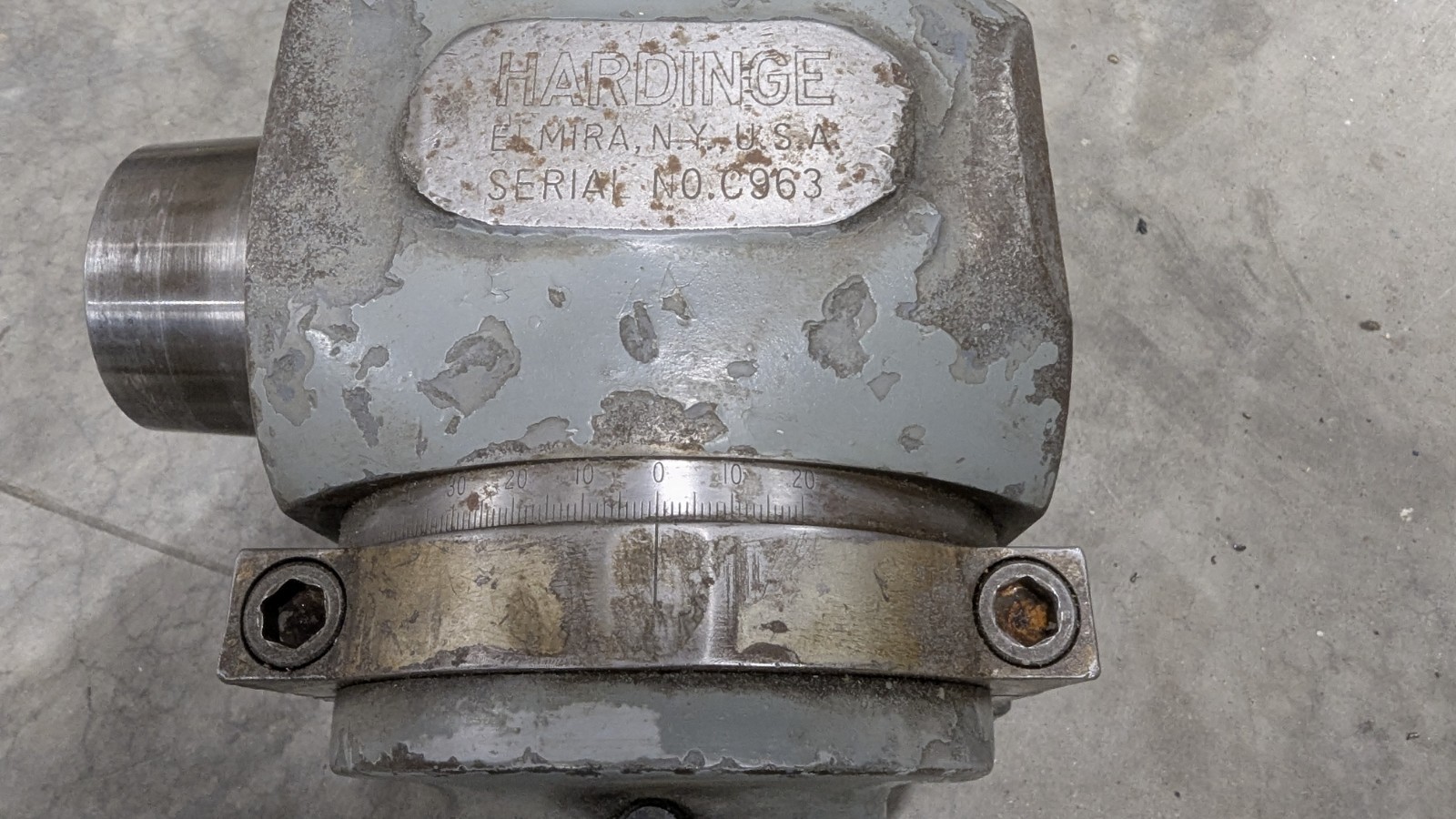 Hardinge dividing head 5C bore 4 deg taper nose 1 index plate *READ DESCRIPTION*