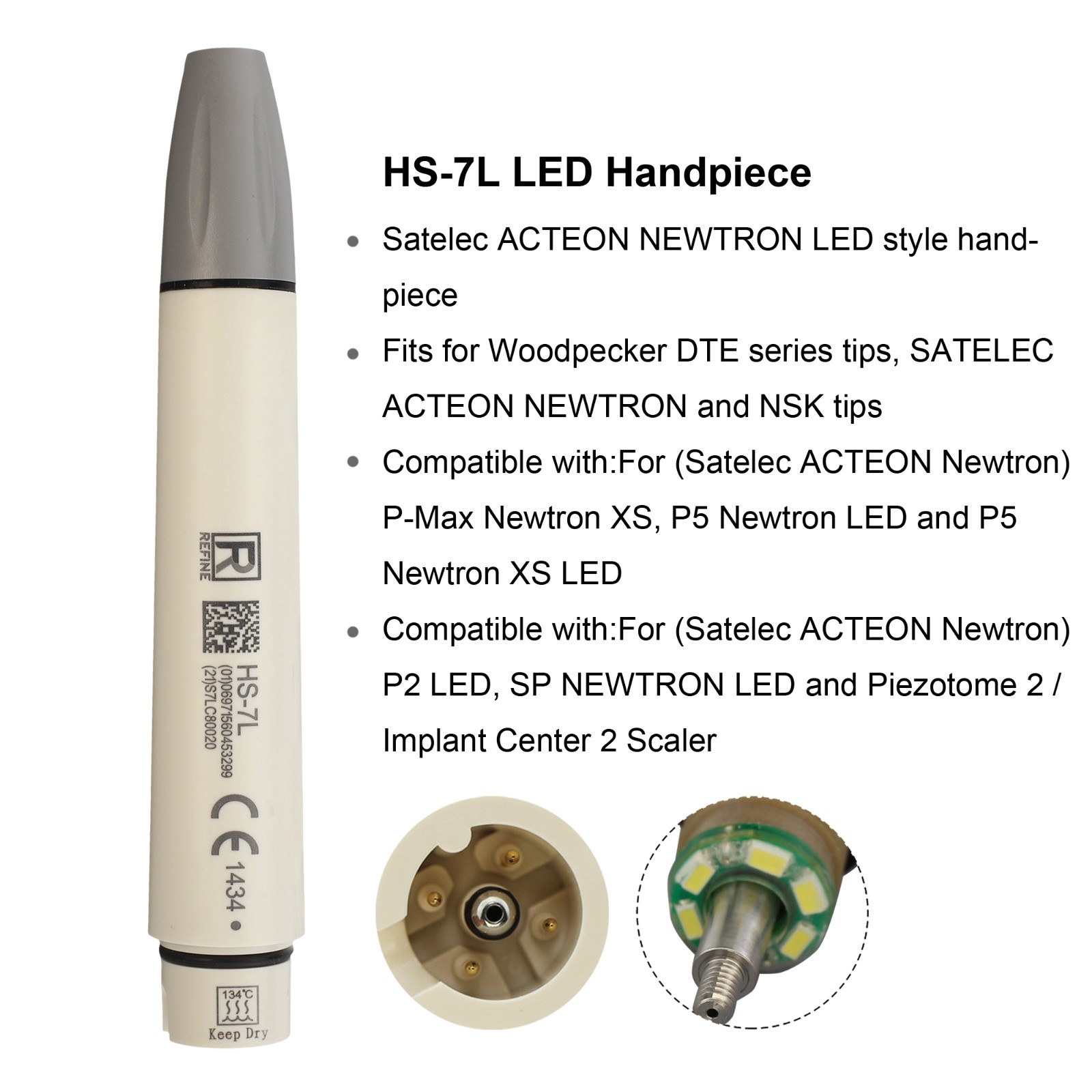Dental Scaler Handpiece Fit Satelec Acteon Newtron LED EMS PIEZO LED HW-5L HD-7L
