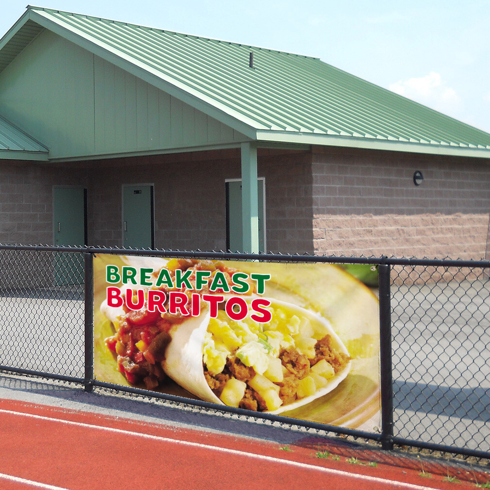 Vinyl Banner Multiple Sizes Breakfast Burritos Advertising Printing B Lifestyles