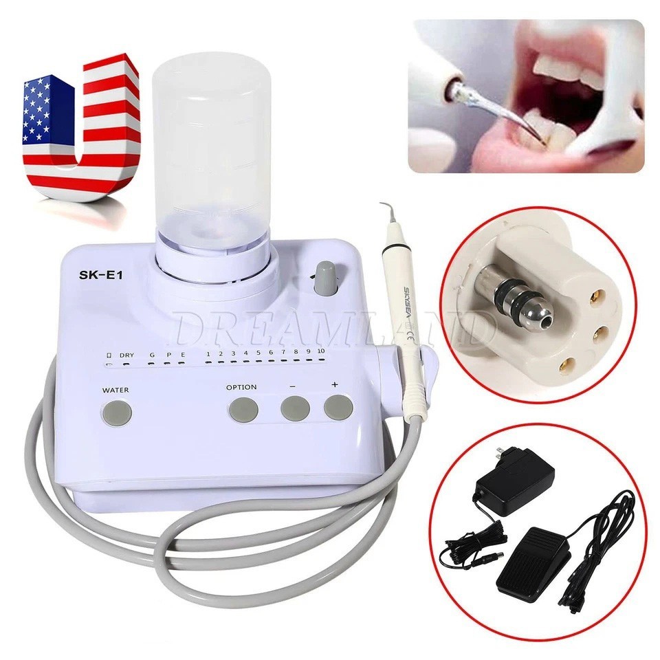 US Cavitron Dental Ultrasonic Scaler fit EMS + LED Handpiece+Tips+Bottle SK-A8
