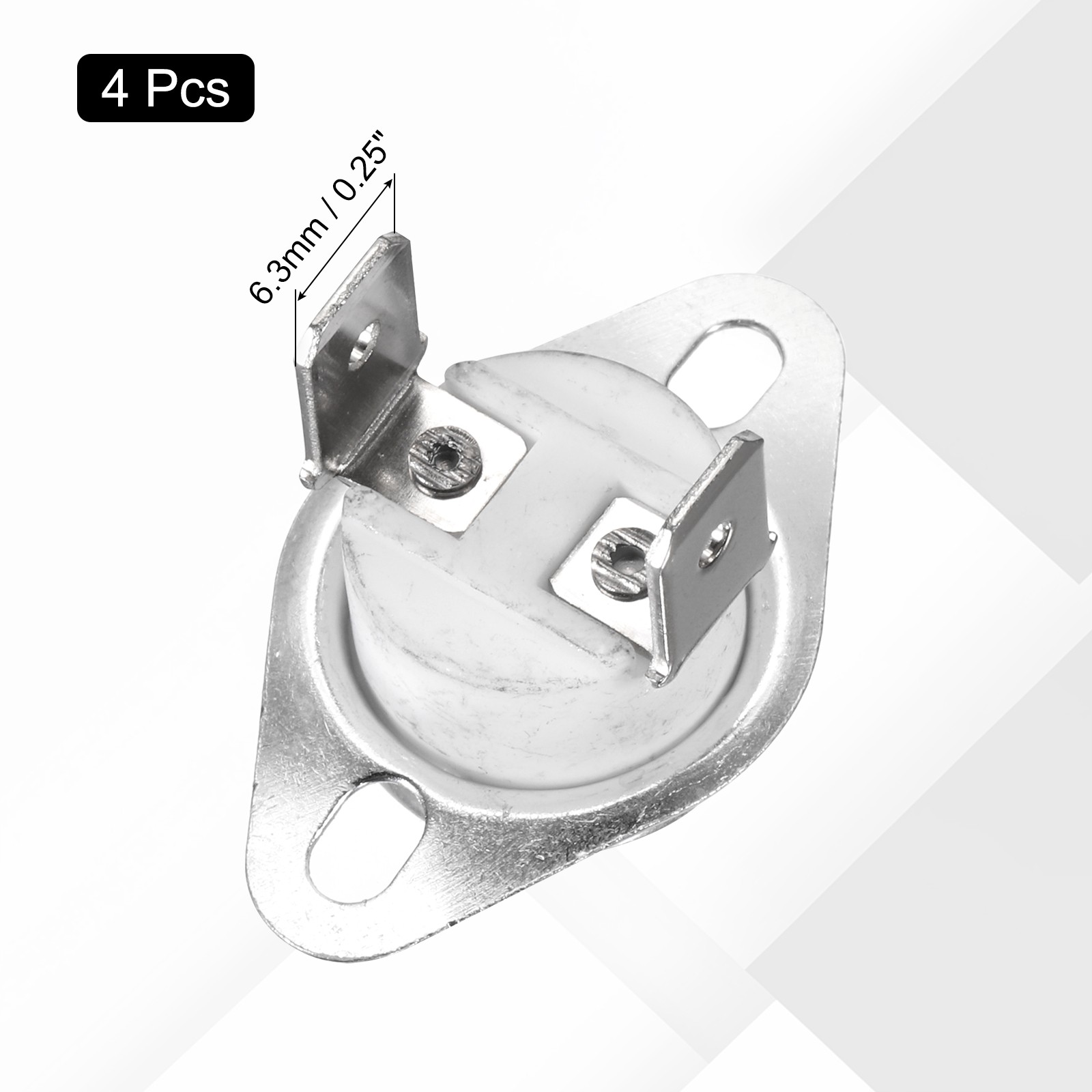KSD301 Thermostat 50°C/122°F 16A N.C Adjust Snap Disc Temperature Switch 4Pcs,