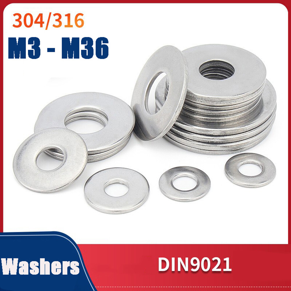 A2 Stainless Steel Penny Repair Mudguard Washers DIN 9021 A4 Marine Grade Washer