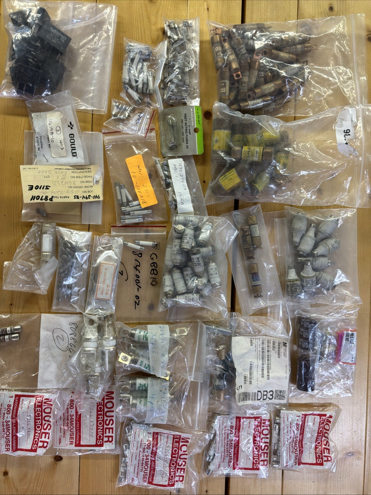 Large Mixed Industrial Fuse Lot Bussmann Gould Mersen Littelfuse NOS Surplus
