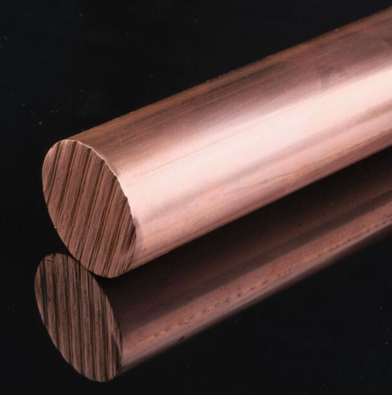 12mm – 100mm Dia T2 Purple Copper Round Rod Bar Electrode Rod Length 100-400mm